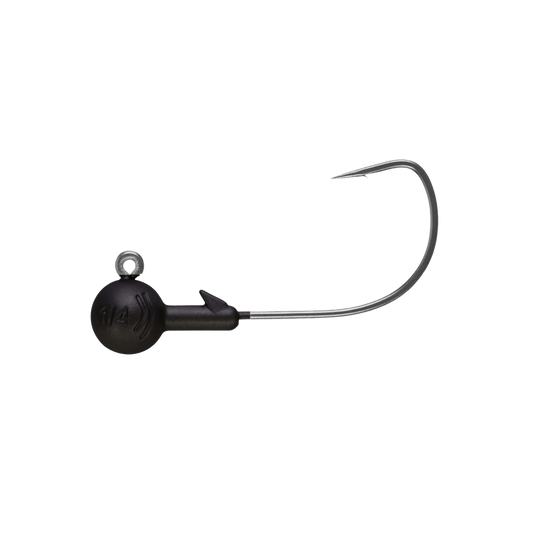 NORTHLAND WALLEYE/PERCH JIGS 3-16 / Matte Black Northland Tungsten Wide Gap Round Ball Jig Head