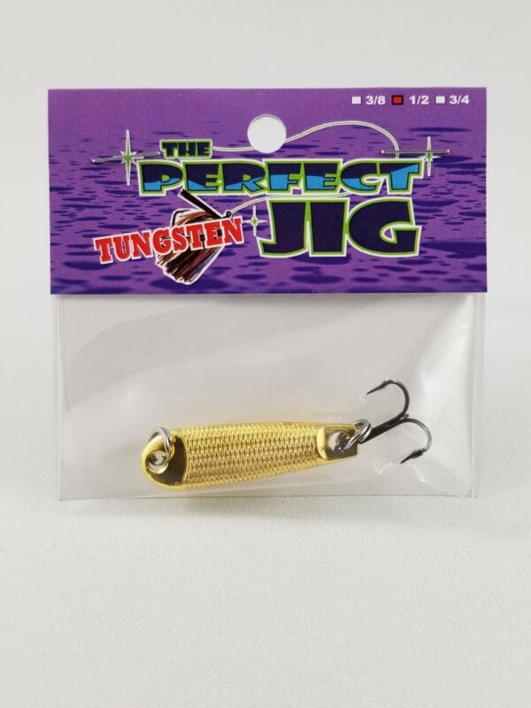 Load image into Gallery viewer, PERFECT JIG ICE SPOONS 1-2 / Gold Perfect Jig Tungsten Jigging Spoon
