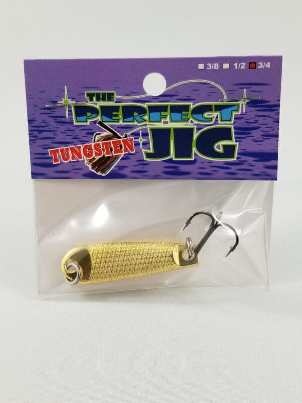 Load image into Gallery viewer, PERFECT JIG ICE SPOONS 3-4 / Gold Perfect Jig Tungsten Jigging Spoon
