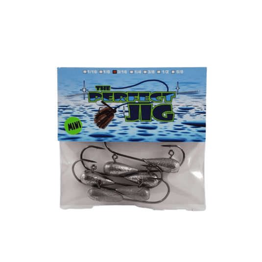 PERFECT JIG TUBE HEAD JIGS Natural / 3/16 The Perfect Jig Mini Tear Drop Tube Heads