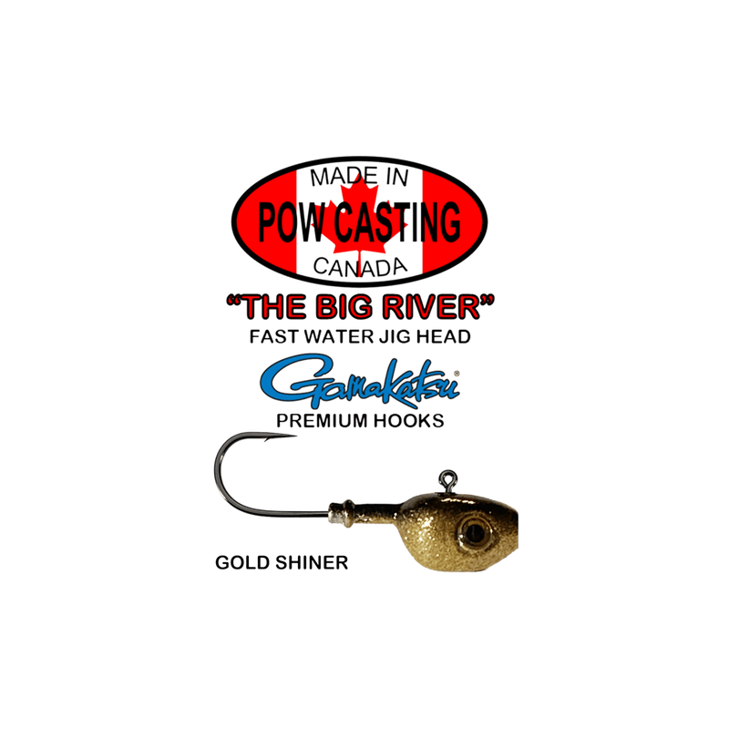 Load image into Gallery viewer, POW BIG RIVER JIGS 3/4 / Gold Shiner Pow Casting Big River Jig

