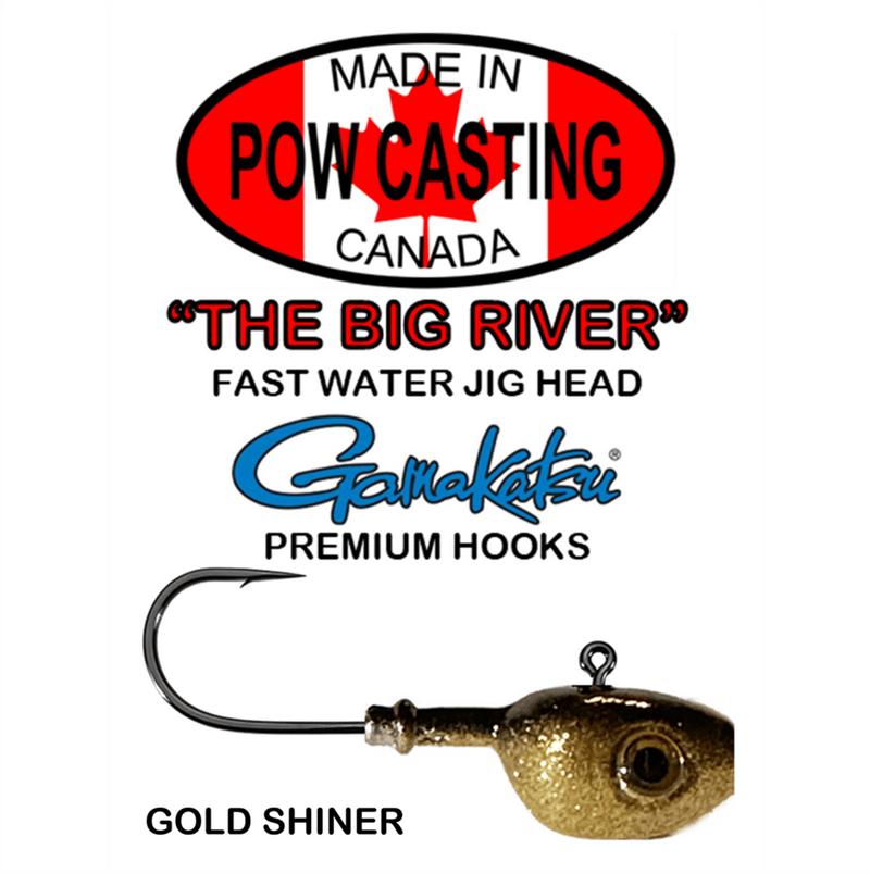 Load image into Gallery viewer, POW BIG RIVER JIGS 3-4 / Gold Shiner Pow Casting Big River Jig
