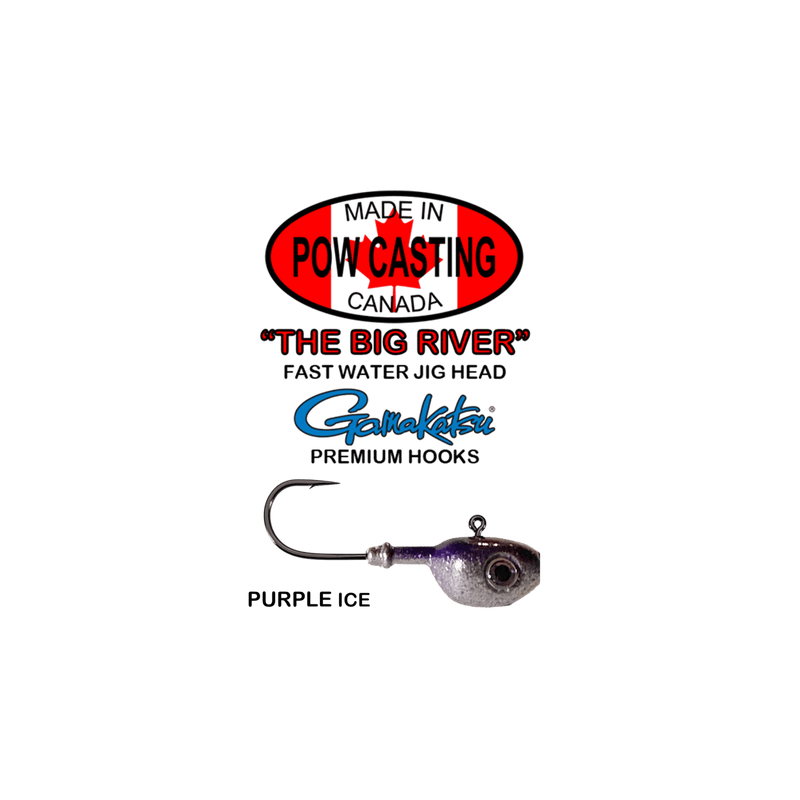 Load image into Gallery viewer, POW BIG RIVER JIGS 3/4 / Purple Ice Pow Casting Big River Jig

