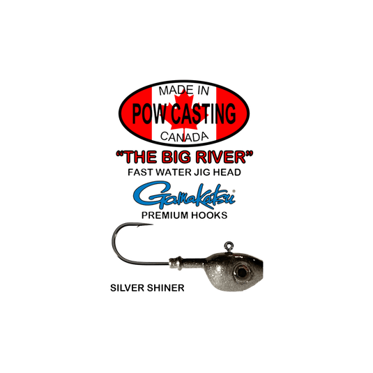 POW BIG RIVER JIGS 3/4 / Silver Shiner Pow Casting Big River Jig