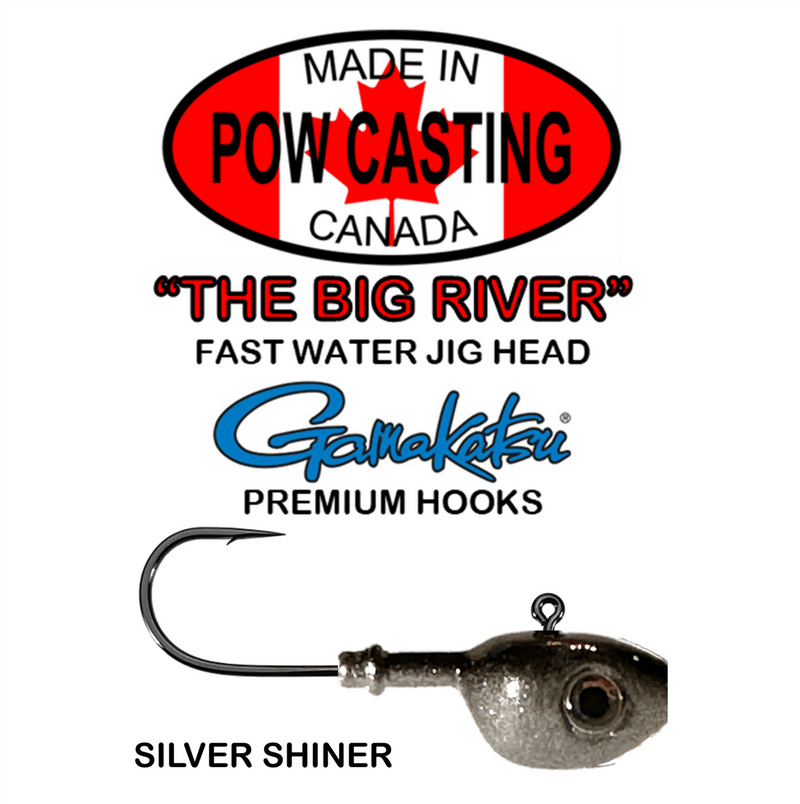 Load image into Gallery viewer, POW BIG RIVER JIGS 3-4 / Silver Shiner Pow Casting Big River Jig
