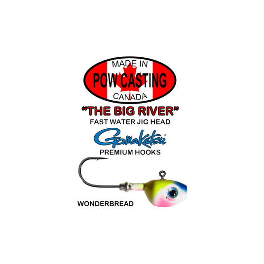 POW BIG RIVER JIGS 3/4 / Wonderbread Pow Casting Big River Jig