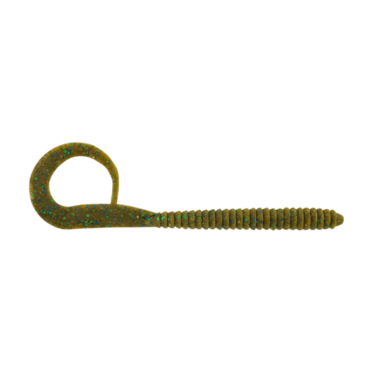 POWER BAIT WORMS 8" / Green Pumpkin Candy Berkley Powerbait Maxscent Kingtail