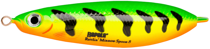Load image into Gallery viewer, RAPALA CASTING SPOONS 08 / Fire Tiger Rapala Weedless Rattlin&#39; Minnow Spoon
