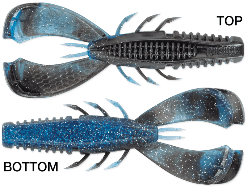 Load image into Gallery viewer, RAPALA CRAWS/CREATURE 3.5&quot; / Black N Blue Rapala Crush City Cleanup Craw
