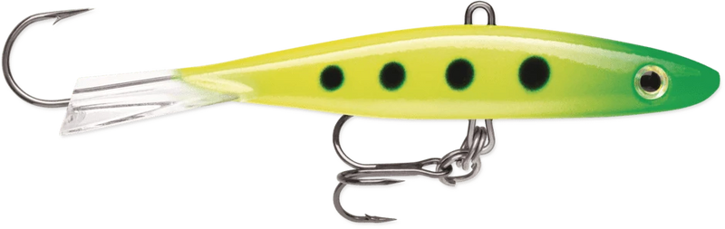 Load image into Gallery viewer, RAPALA ICE GLIDE BAITS 09 / Glow Slimy Lime Rapala Jigging Shadow Rap
