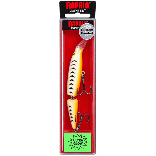RAPALA TROLLING BODYBAITS Orange Ladder Rapala J13 Custom Painted (Ultra Glow)