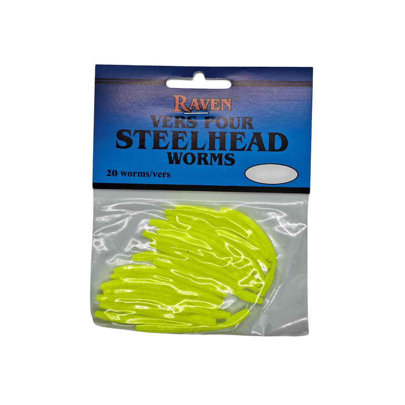 Load image into Gallery viewer, RAVEN STEELHEAD GEAR 2.25" / Chartreuse Raven Steelhead Worms
