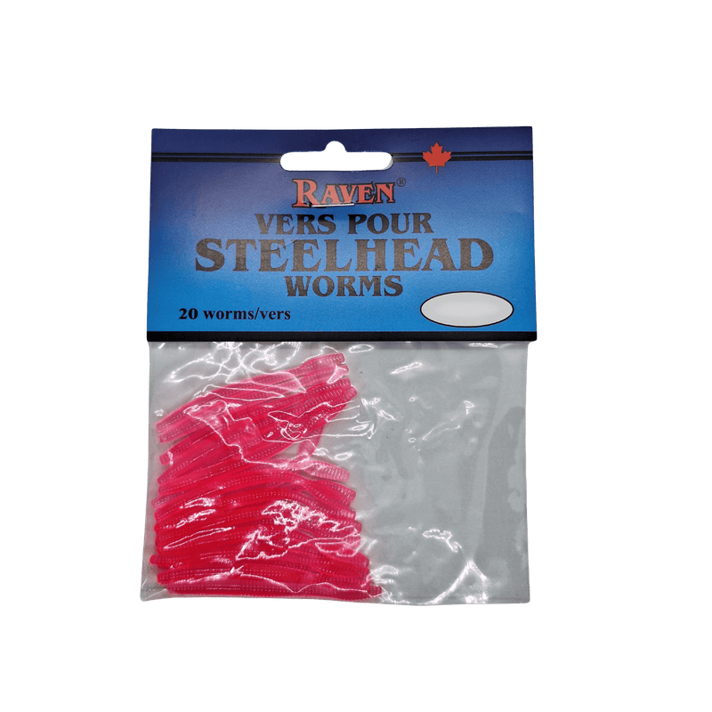 Load image into Gallery viewer, RAVEN STEELHEAD GEAR 2.25" / Hot Pink Raven Steelhead Worms
