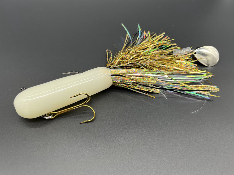 Load image into Gallery viewer, RED OCT MUSKY/PIKE 11" / White Red October Baits Boo Tube
