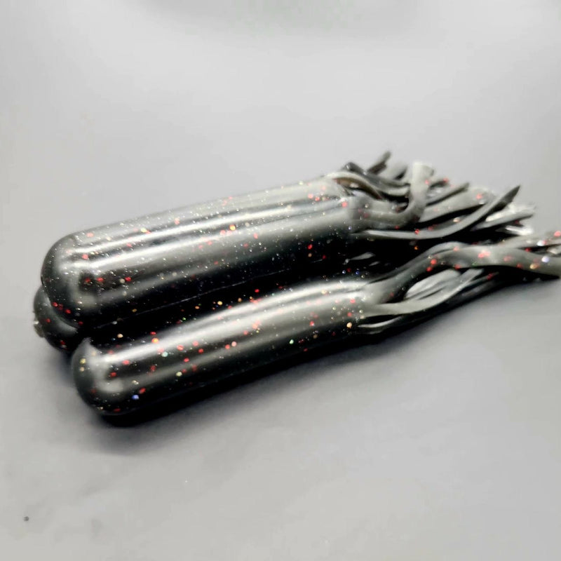 Load image into Gallery viewer, RED OCT MUSKY/PIKE 7.5" / Black Red October Baits Monster Tubes
