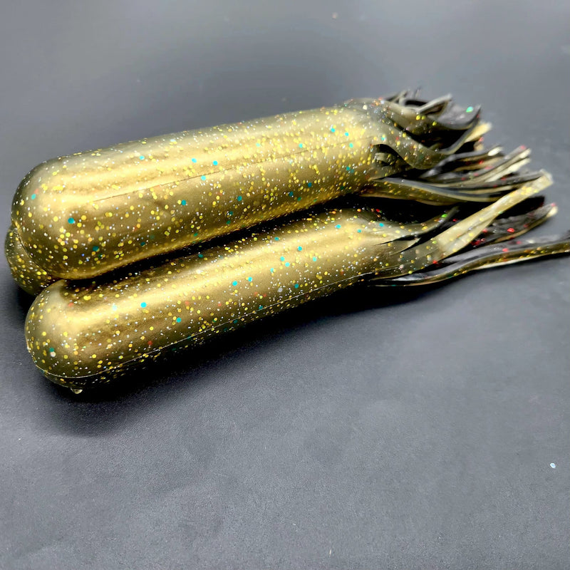 Load image into Gallery viewer, RED OCT MUSKY/PIKE 7.5" / Pay Dirt Red October Baits Monster Tubes
