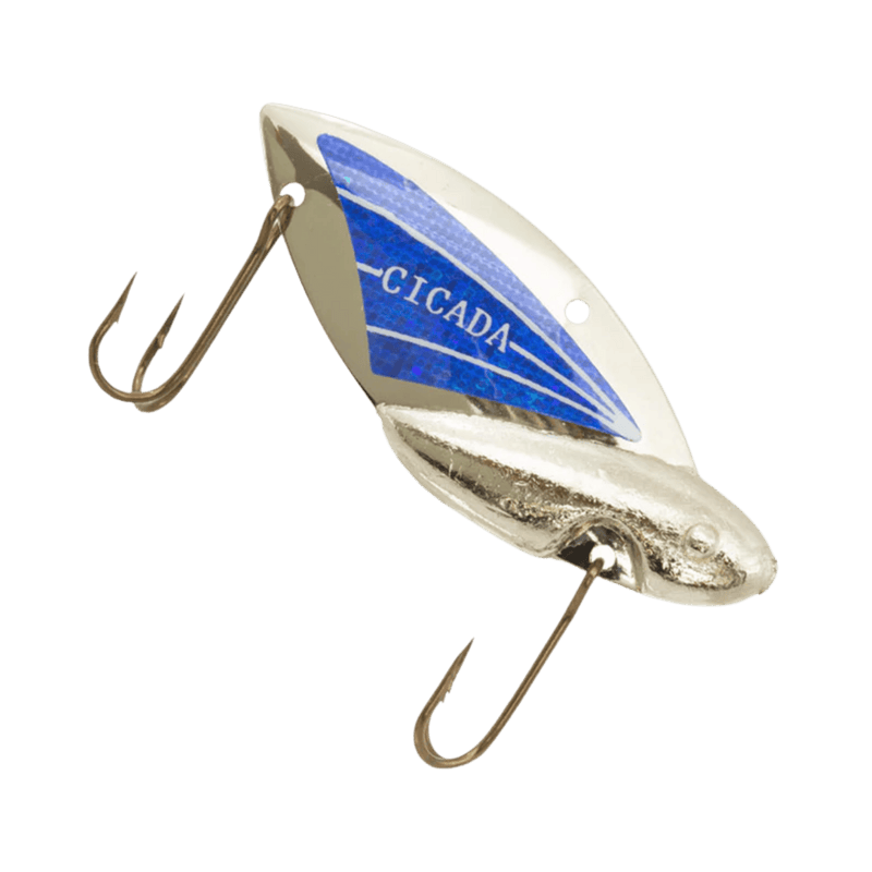 Load image into Gallery viewer, REEF RUNNER ALL ICE 1/4 / Silver/Blue Reef Runner Cicada Blade Bait
