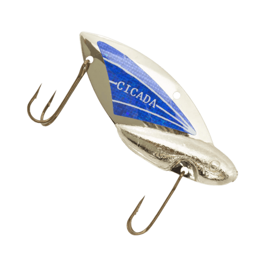 REEF RUNNER ALL ICE 1/4 / Silver/Blue Reef Runner Cicada Blade Bait