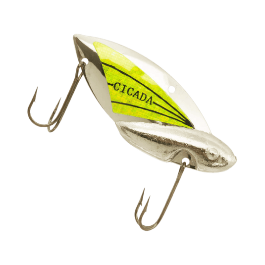 REEF RUNNER ALL ICE 1/4 / Silver/Chart Reef Runner Cicada Blade Bait