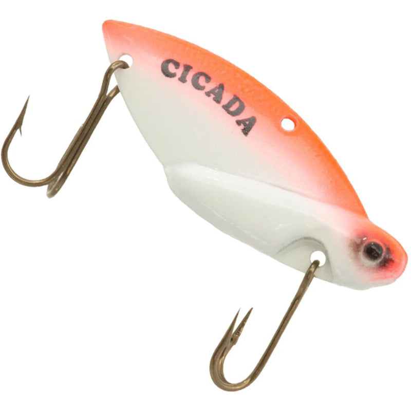 Load image into Gallery viewer, REEF RUNNER ALL ICE 1-8 / Red Glow Reef Runner Cicada Blade Bait

