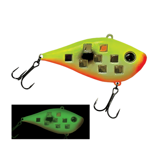 REEF RUNNER CRANKBAIT 1-2 / Glow Leo's Lunch Reef Runner Flash Shad Rattle Bait