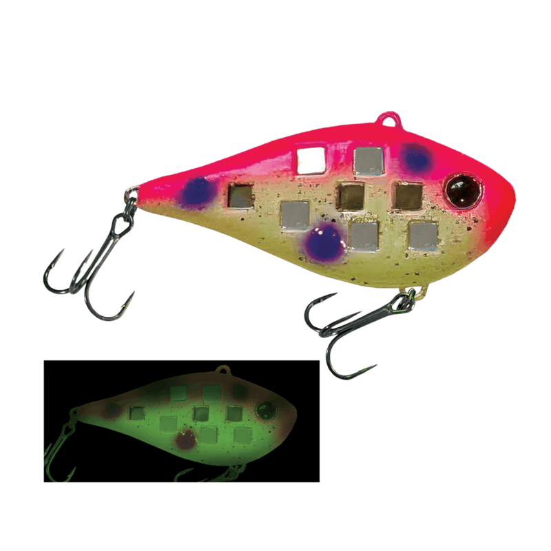 Load image into Gallery viewer, REEF RUNNER CRANKBAIT 3-16 / Glow Pink Eye Reef Runner Flash Shad Rattle Bait
