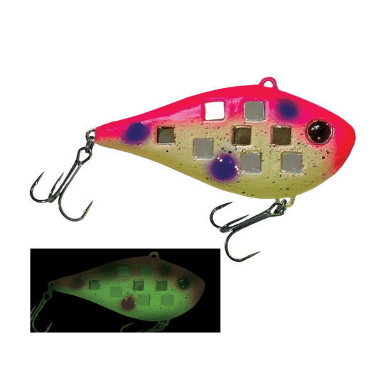 REEF RUNNER CRANKBAIT 3-16 / Glow Pink Eye Reef Runner Flash Shad Rattle Bait
