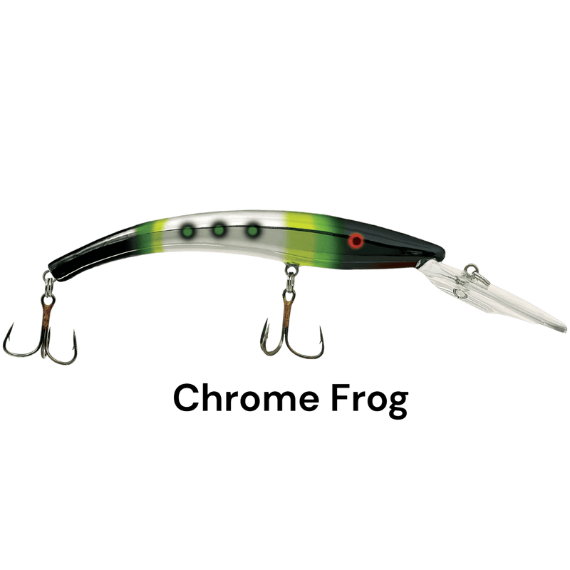 Load image into Gallery viewer, REEF RUNNER DEEP DIVER CHROME FROG | FRONT VIEW | FISHING WORLD CANADA
