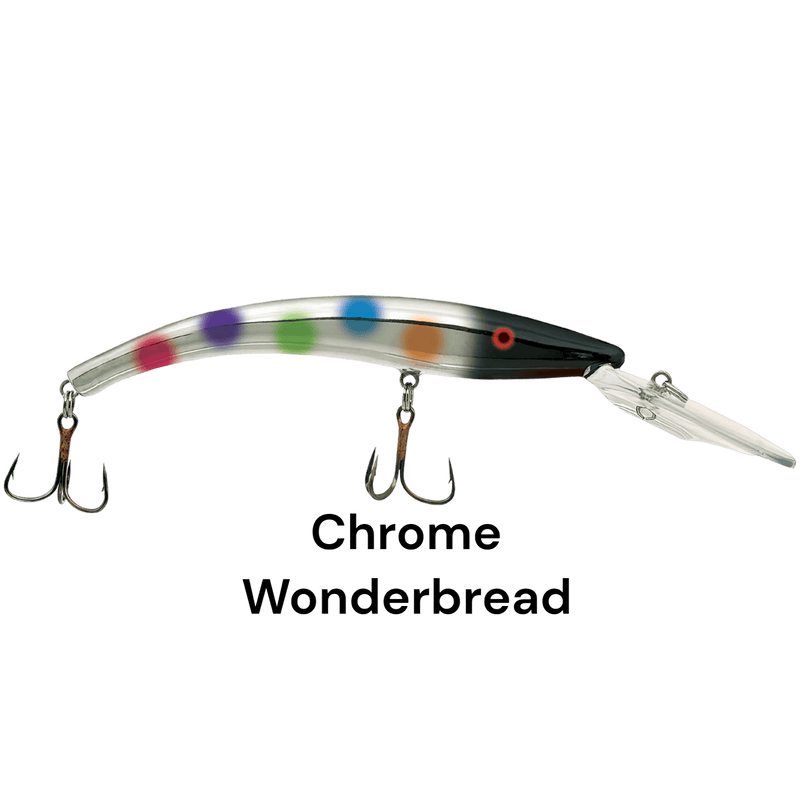 Load image into Gallery viewer, REEF RUNNER DEEP DIVER CHROME WONDERBREAD | FRONT VIEW | FISHING WORLD CANADA
