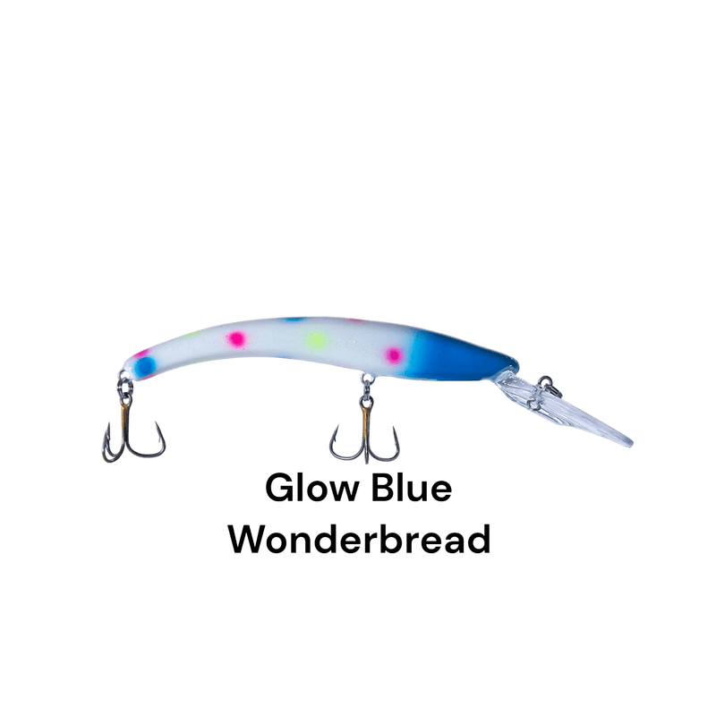Load image into Gallery viewer, REEF RUNNER DEEP DIVER GLOW BLUE WONDERBREAD | FRONT VIEW | FISHING WORLD CANADA

