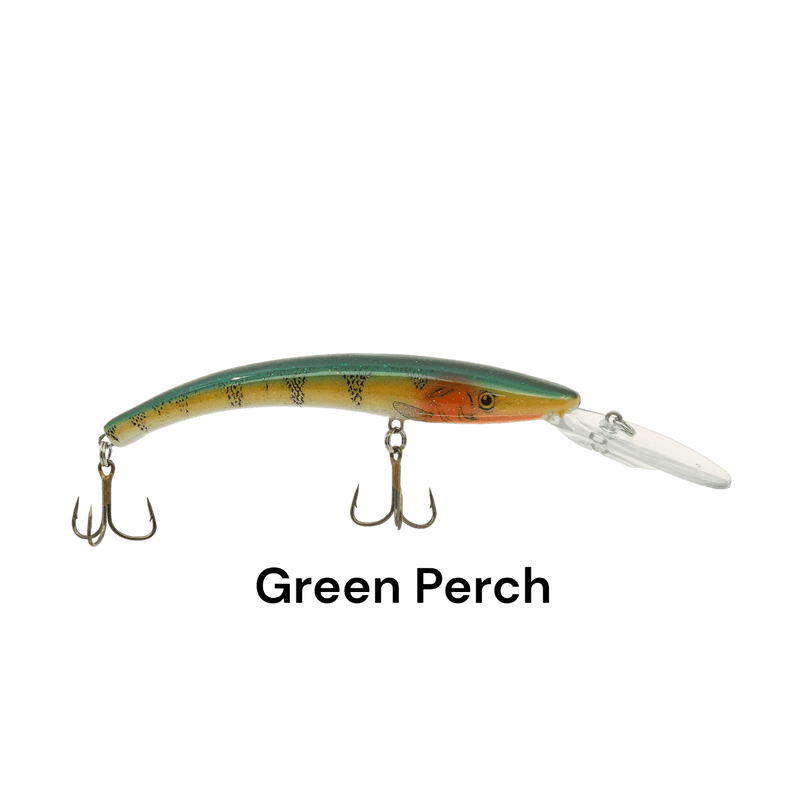 Load image into Gallery viewer, REEF RUNNER DEEP DIVER GREEN PERCH | FRONT VIEW | FISHING WORLD CANADA

