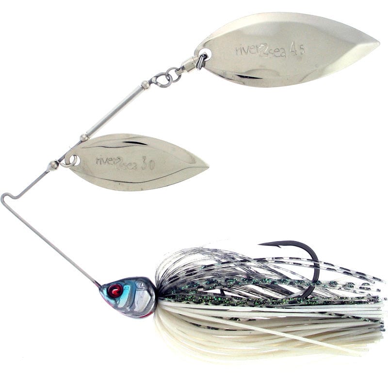 Load image into Gallery viewer, RIVER2SEA SPINNERBAIT/BUZZBAIT 1-2 / Abalone Shad / Double Willow RIVER2SEA BLING SPINNERBAIT
