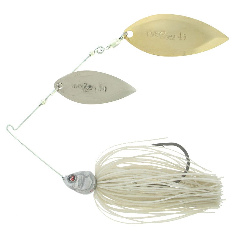 Load image into Gallery viewer, RIVER2SEA SPINNERBAIT/BUZZBAIT 1-2 / Powder / Double Willow RIVER2SEA BLING SPINNERBAIT
