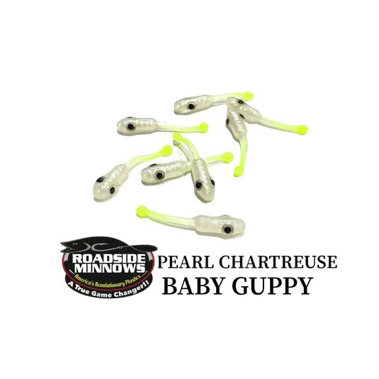 ROADSIDE MINNOWS 1.15" BABY GUPPY Pearl Chartreuse Roadside Minnows 1.15" Baby Guppy
