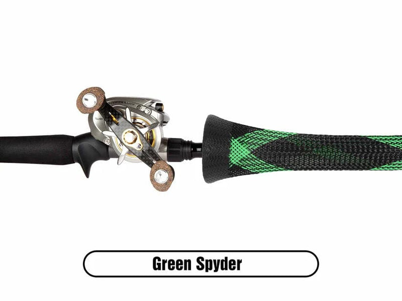 Load image into Gallery viewer, ROD GLOVE ROD ACCESSORIES Green Spyder Rod Glove Casting Rod Covers
