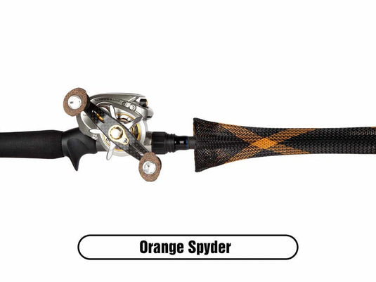 ROD GLOVE ROD ACCESSORIES Orange Spyder Rod Glove Casting Rod Covers