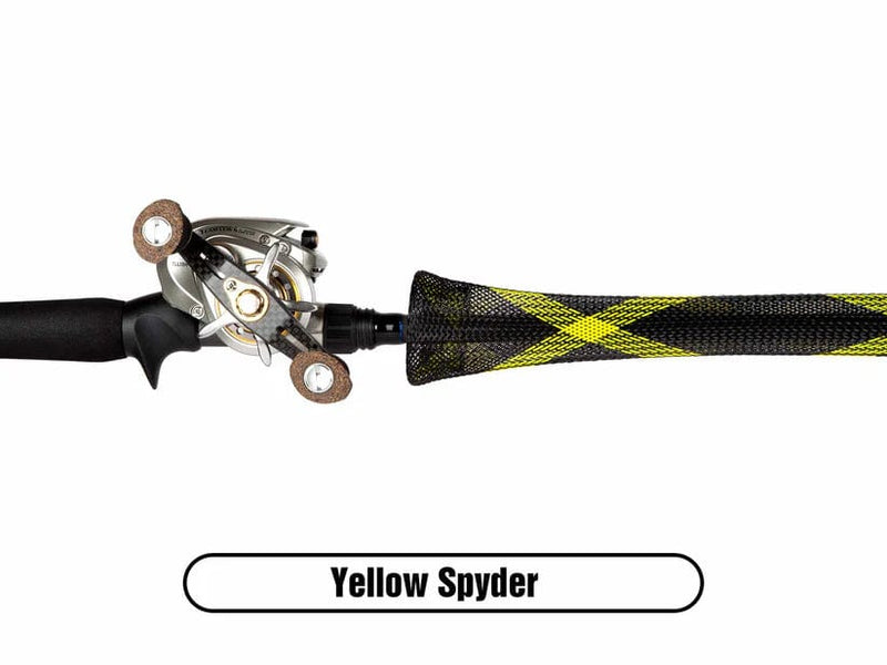 Load image into Gallery viewer, ROD GLOVE ROD ACCESSORIES Yellow Spyder Rod Glove Casting Rod Covers
