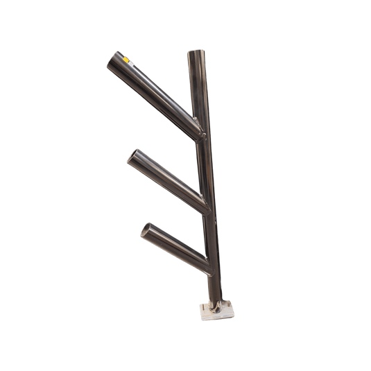 ROD TREE ROD TREES Aluminum Triple Tree Rod Holder, Black