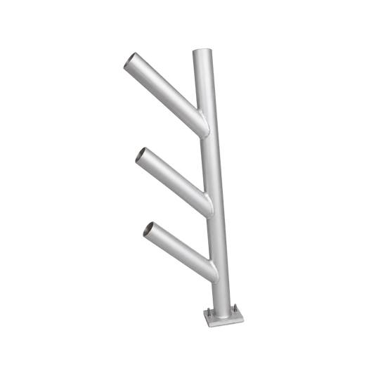 ROD TREE ROD TREES Aluminum Triple Tree Rod Holder (Silver)