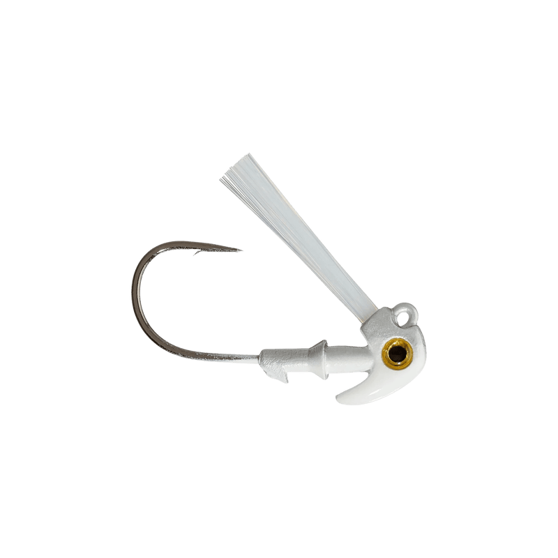 Load image into Gallery viewer, ROWDY BUZZ LURES BASS JIGS 1-4 / White Rowdy Buzz Hammer Jig
