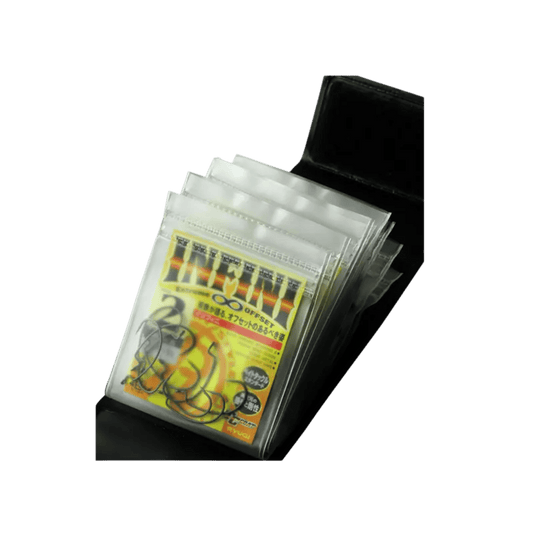 coarse fishing hook wallet Efgeeco Vintage Black Vinyl Wallet. 1960-70s. Vintage Carp Tackle 6 layer carp fishing tackle