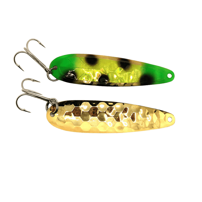Load image into Gallery viewer, SALMON CANDY TROLLING SPOONS Drew Frog Gold Salmon Candy Standard Spoon
