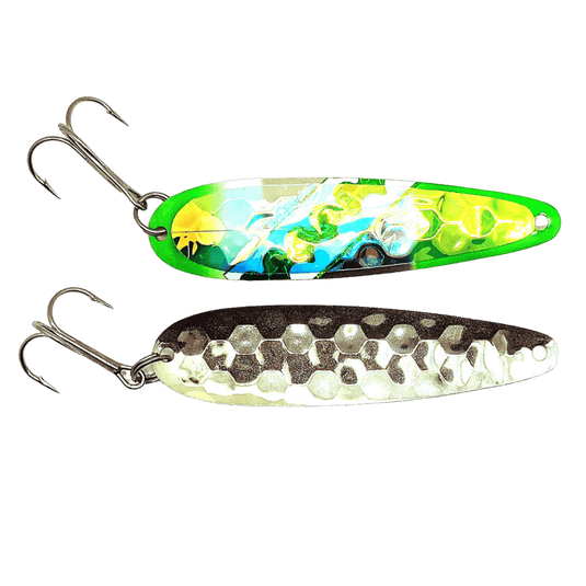 SALMON CANDY TROLLING SPOONS UV Green Hero Gold Salmon Candy Standard Spoon