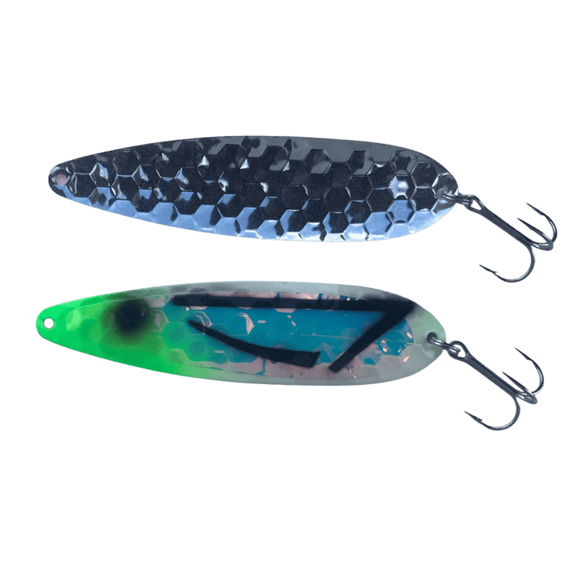 Load image into Gallery viewer, SALMON CANDY TROLLING SPOONS UV Tyee Pounder Salmon Candy Standard Spoon
