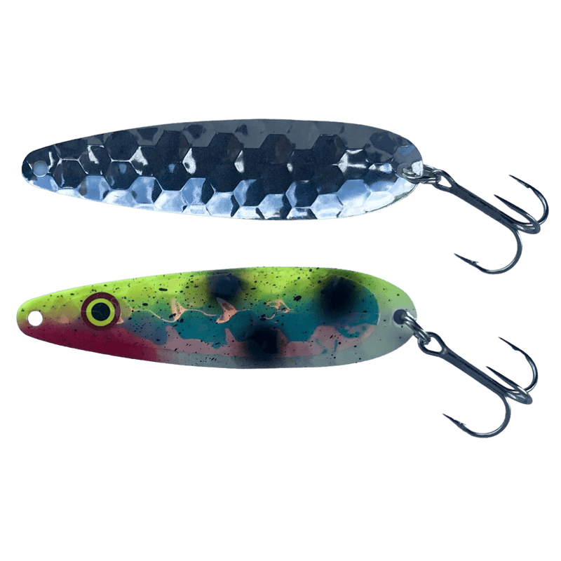Load image into Gallery viewer, SALMON CANDY TROLLING SPOONS UV Yellow Goby Salmon Candy Standard Spoon
