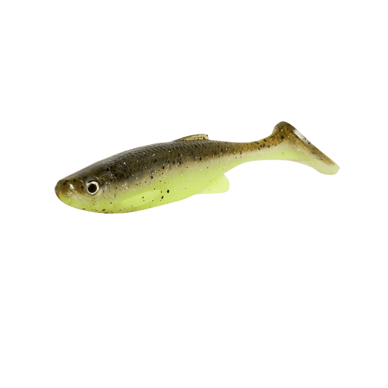 Load image into Gallery viewer, SAVAGE MUSKY/PIKE 3&quot; / Green Yellow Pearl Savage Gear Fat Minnow T-Tail
