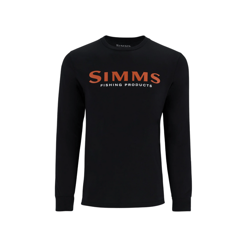 Load image into Gallery viewer, SIMMS SHIRTS/HOODIES Jet Black / Medium Simms Men's Logo LS Shirt
