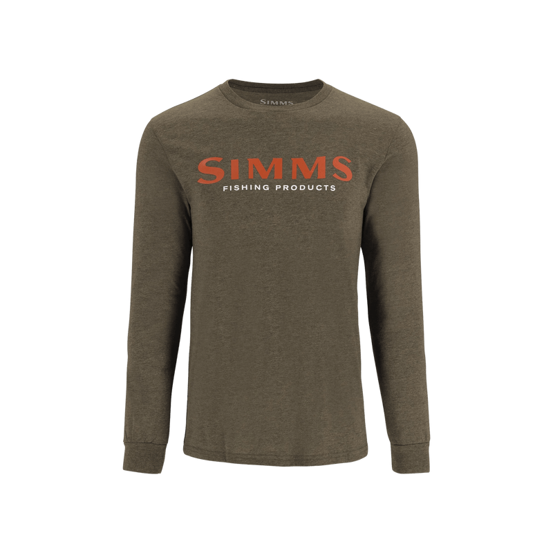 Load image into Gallery viewer, SIMMS SHIRTS/HOODIES Loden Heather / Large Simms Men's Logo LS Shirt

