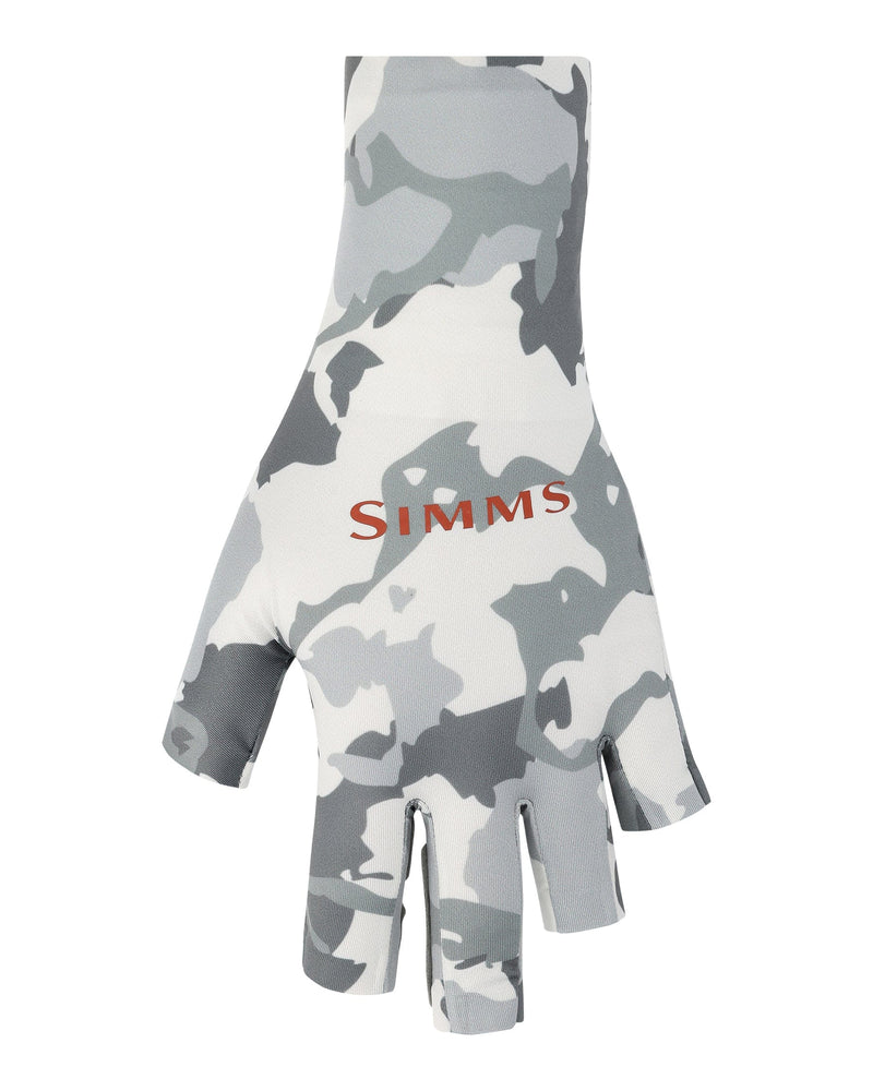 Load image into Gallery viewer, SIMMS SUN WEAR Ghost Camo Stone / Small Simms Solarflex Half Finger Sun Gloves
