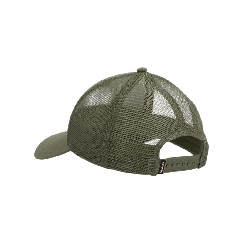 Load image into Gallery viewer, SIMMS Uncategorised Smokey Olive Simms Trout Icon Trucker Hat

